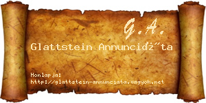 Glattstein Annunciáta névjegykártya